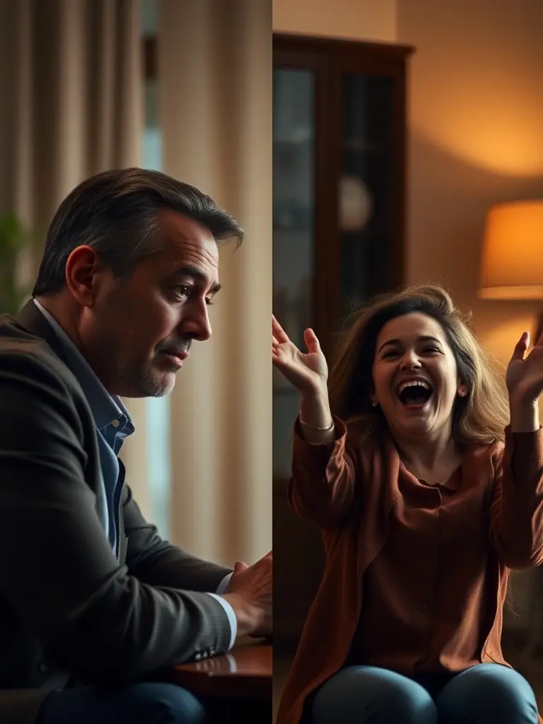 A split image showing a person negotiating with a lender on one side and a happy homeowner on the other, symbolizing successful negotiation of closing costs.